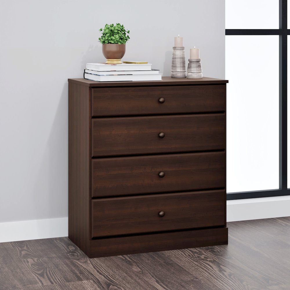 Astrid 4-Drawer Dresser, Espresso. Picture 6