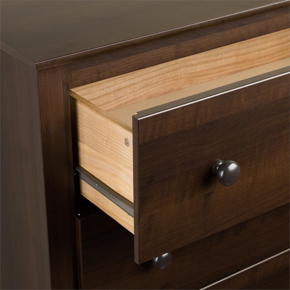 Espresso Fremont Tall 2 Drawer Nightstand with Open Shelf. Picture 3