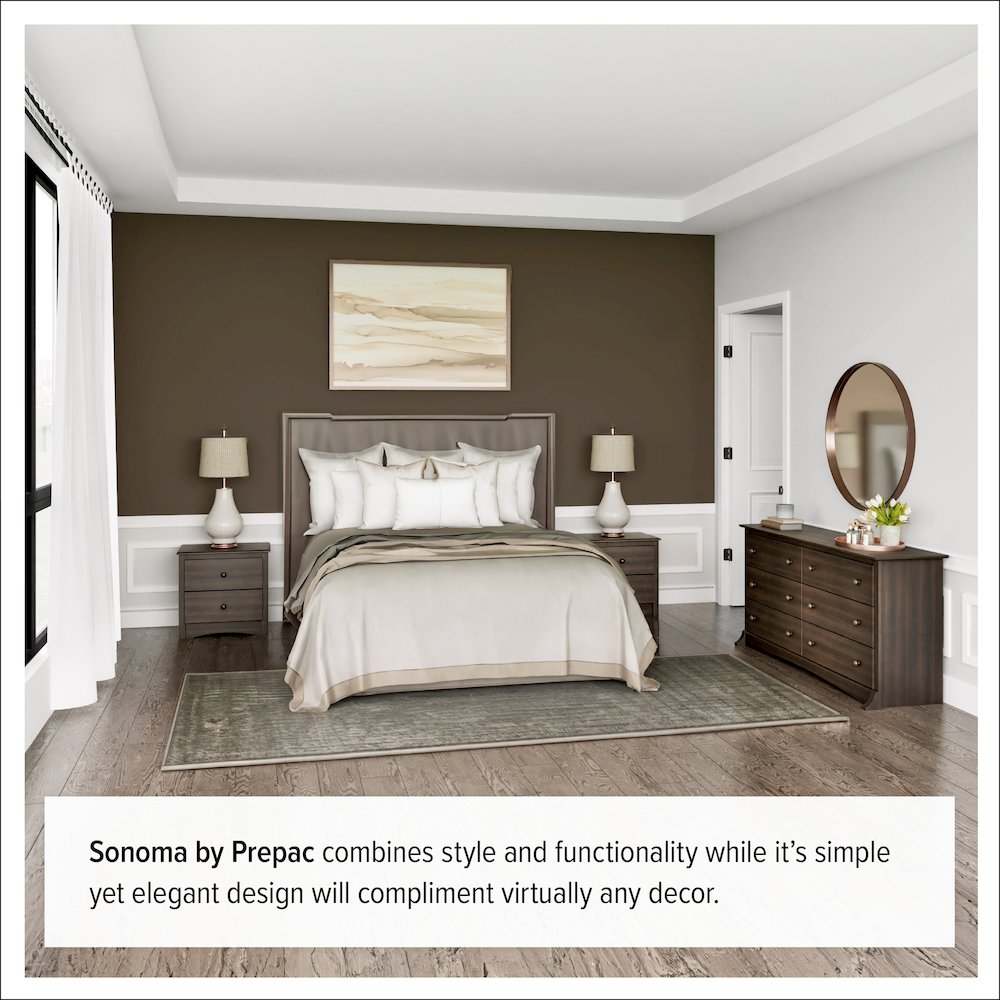 Prepac Fremont 8-Drawer Dresser, Espresso. Picture 10