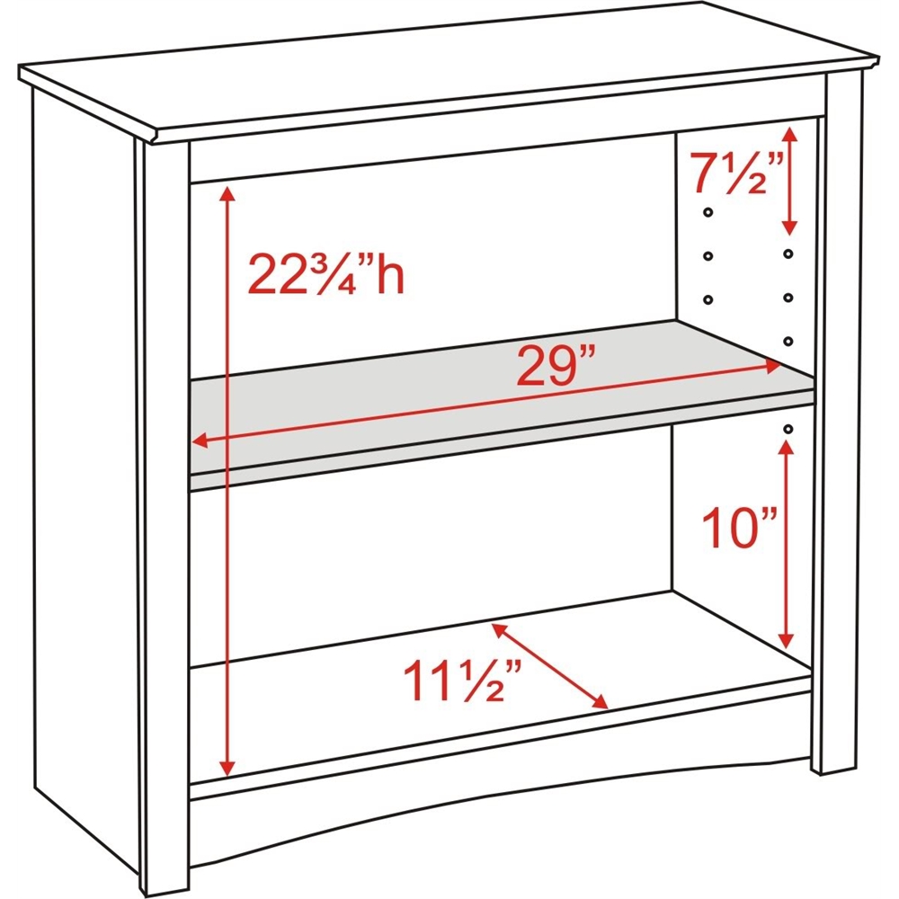 Espresso 2-shelf Bookcase. Picture 3