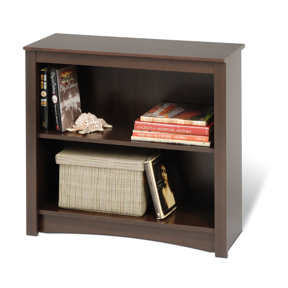 Espresso 2-shelf Bookcase. Picture 1