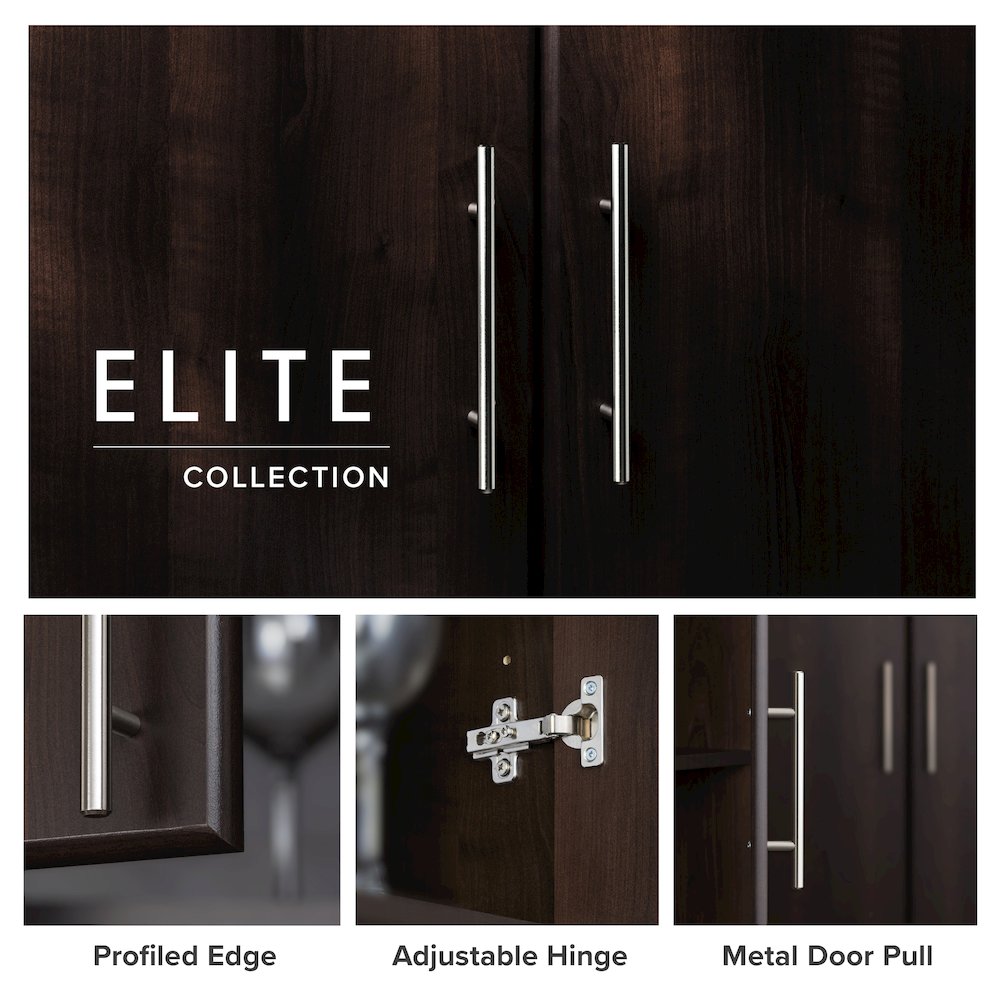 Elite 32" Wardrobe Cabinet, Espresso. Picture 9