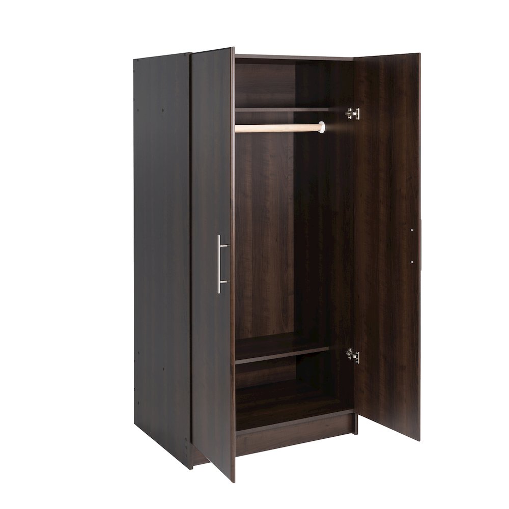 Elite 32" Wardrobe Cabinet, Espresso. Picture 13