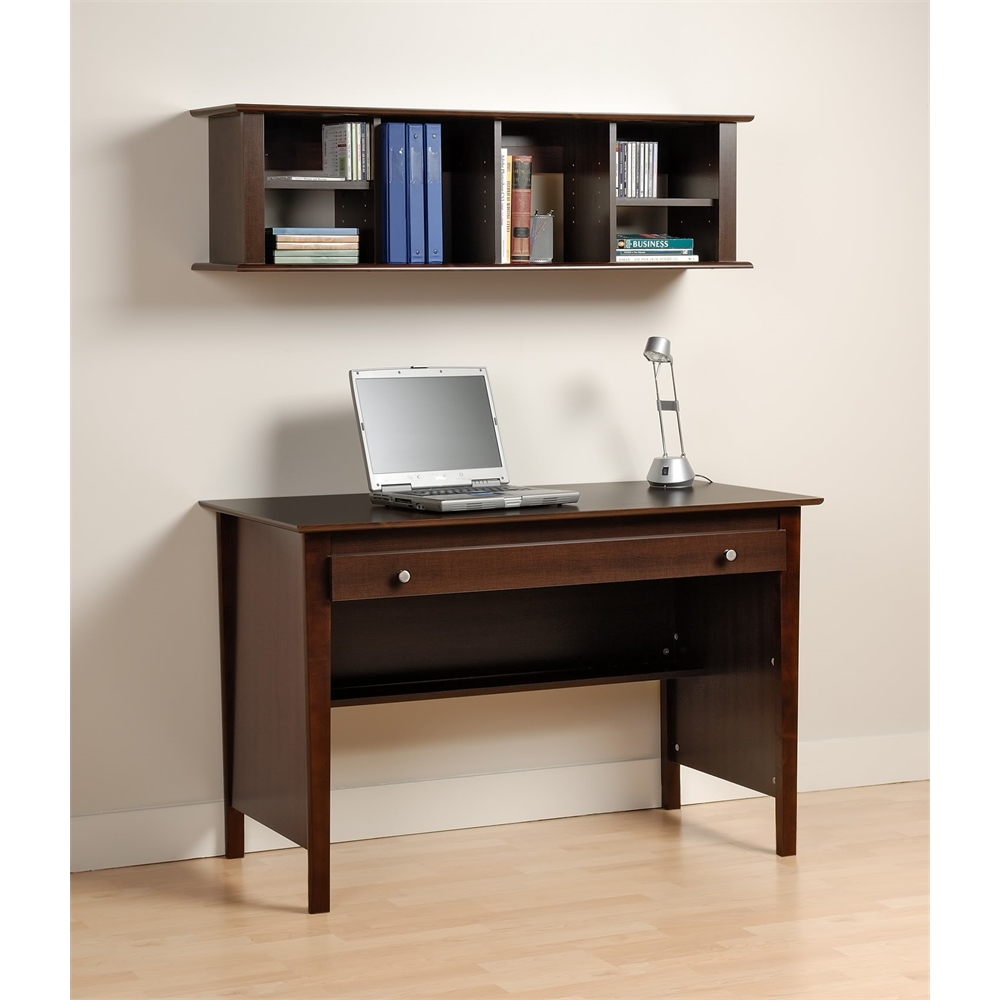 Espresso Wall Mounted Desk Hutch. Picture 2