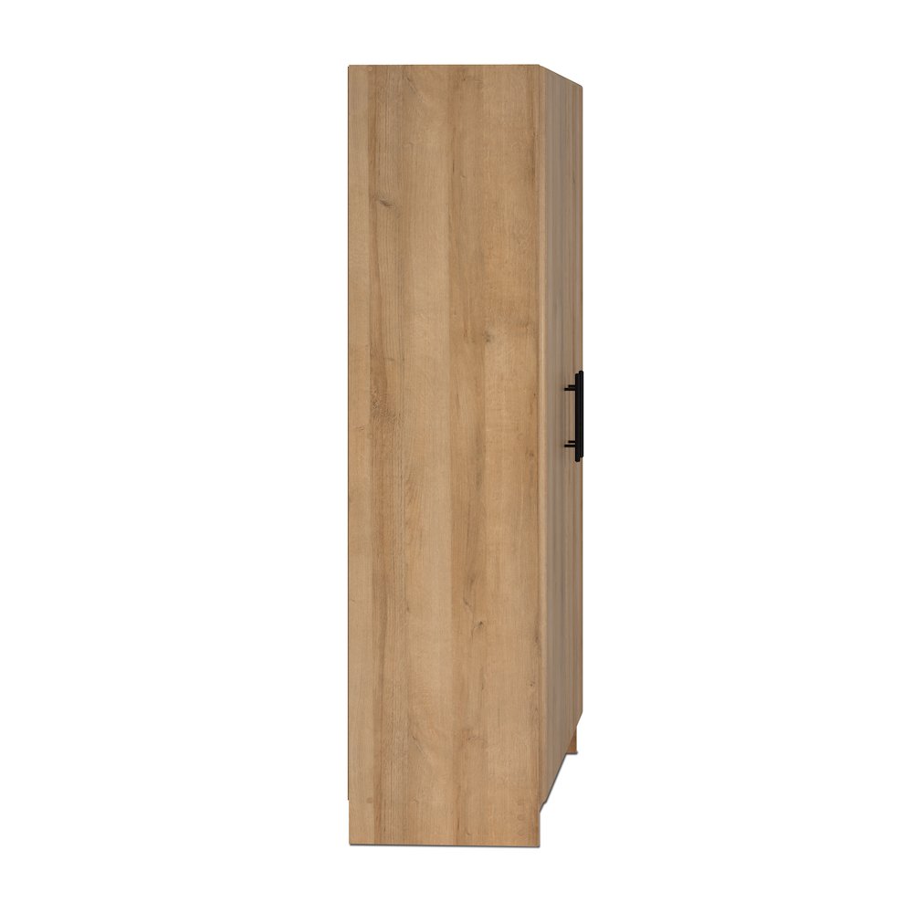 Elite 32 inch Storage Cabinet, 16" D x 32" W x 65" H, Oak. Picture 11