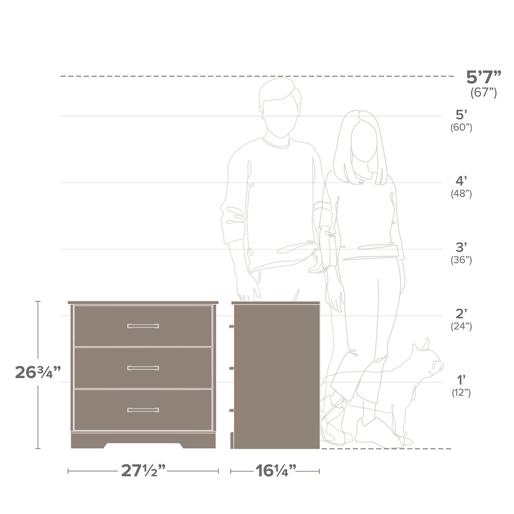 Nightstand Bedside Table, White Nightstand for Bedroom, End Table with 3 Drawers. Picture 3