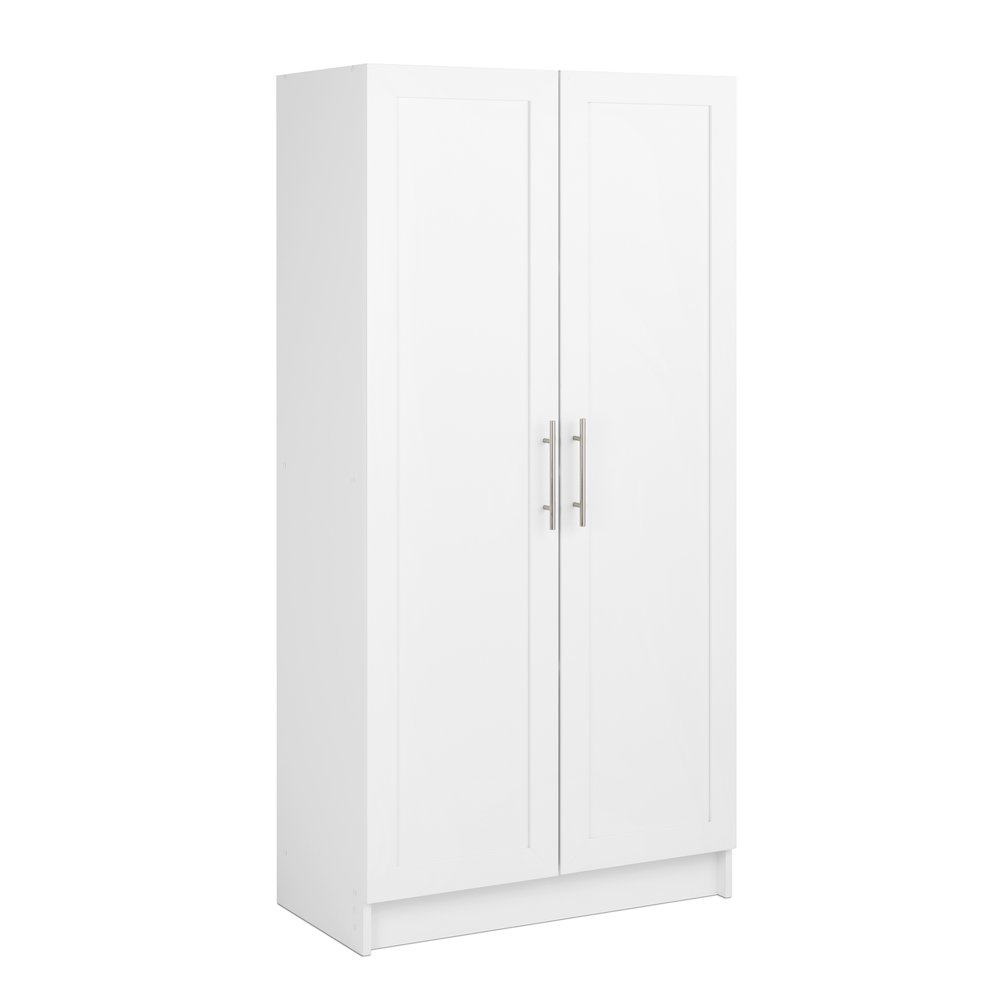 Elite Accent Cabinet with Panel Doors, White Storage Cabinet, Bathroom Cabinet. Picture 2