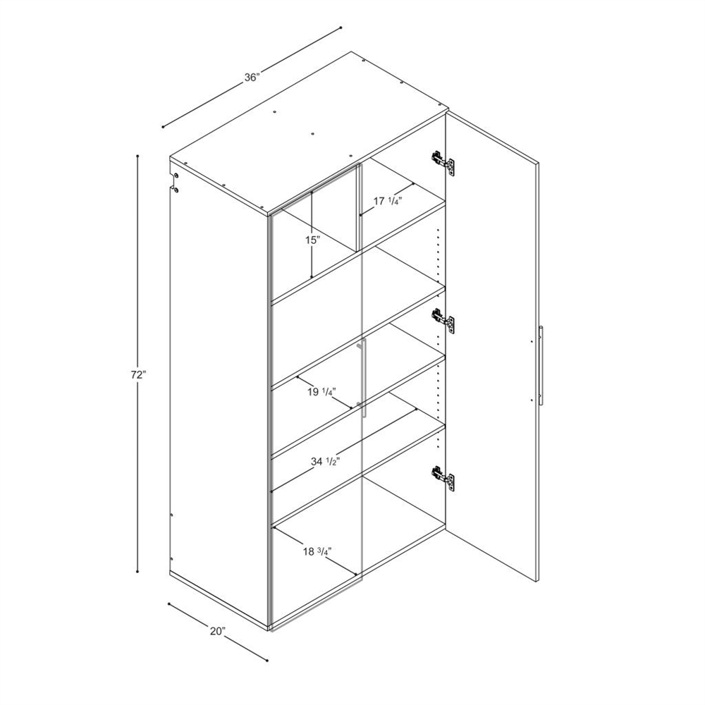 HangUps 36" Large Storage Cabinet. Picture 6