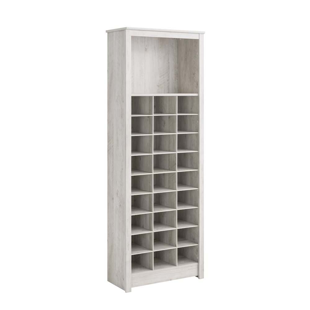 Washed White Shoe Cabinet, Storage Cabinet, Display Cabinet 13"D x 26"W x 72.5"H. Picture 2