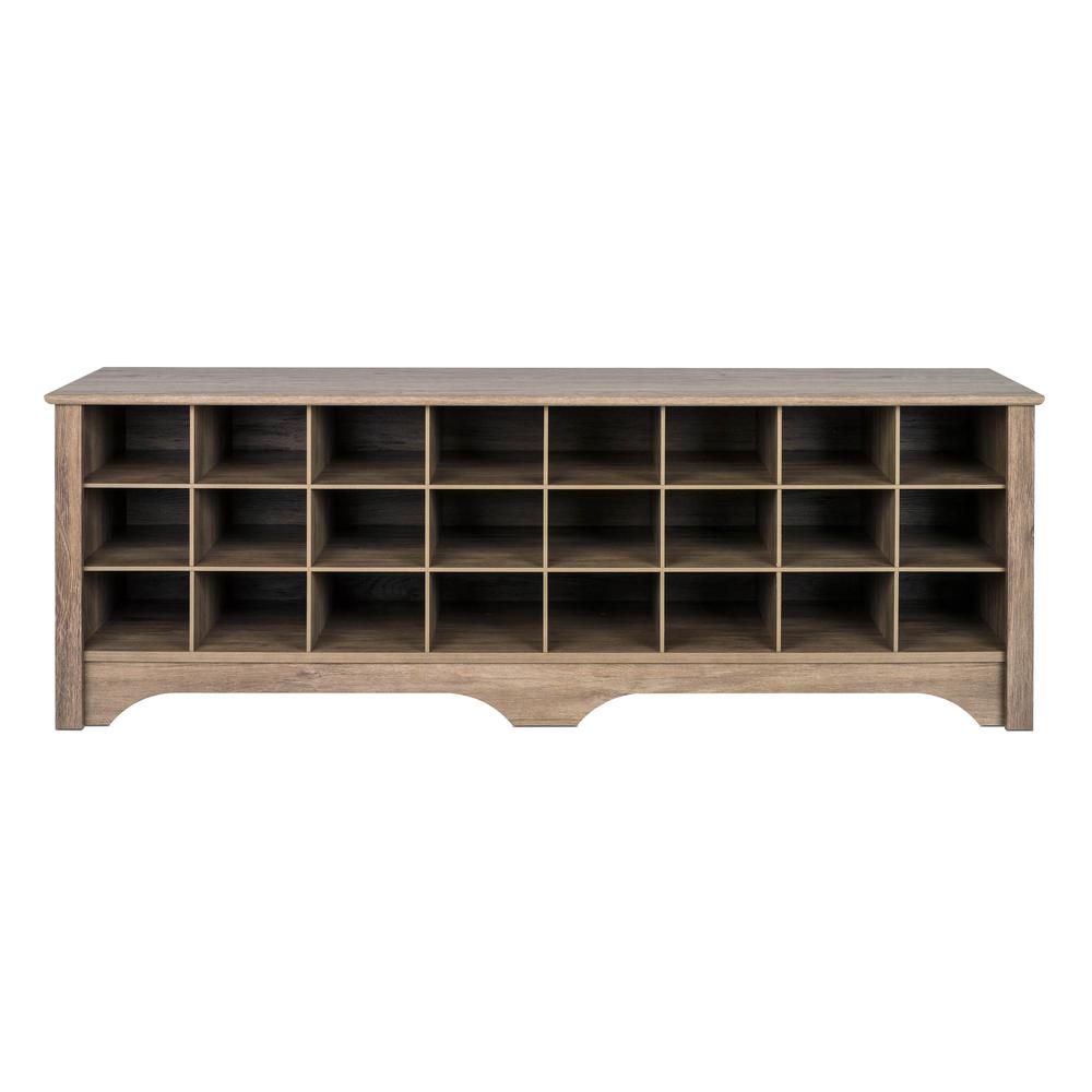 60" Shoe Cubby Bench - Drifted Gray. Picture 1