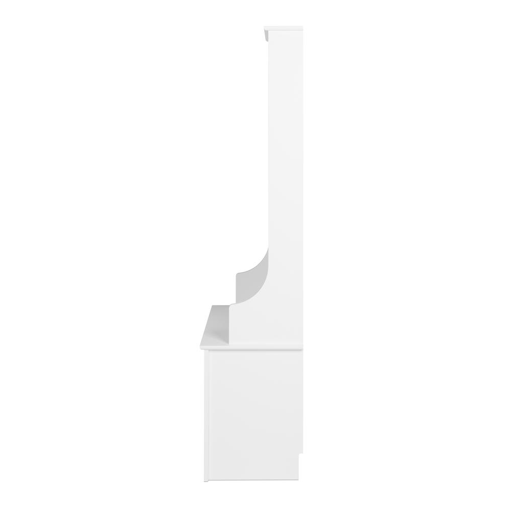 Narrow Hall Tree with 9 Shoe Cubbies, White. Picture 1