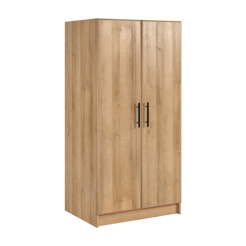 Elite 32 inch Storage Cabinet, 16" D x 32" W x 65" H, Oak. Picture 2
