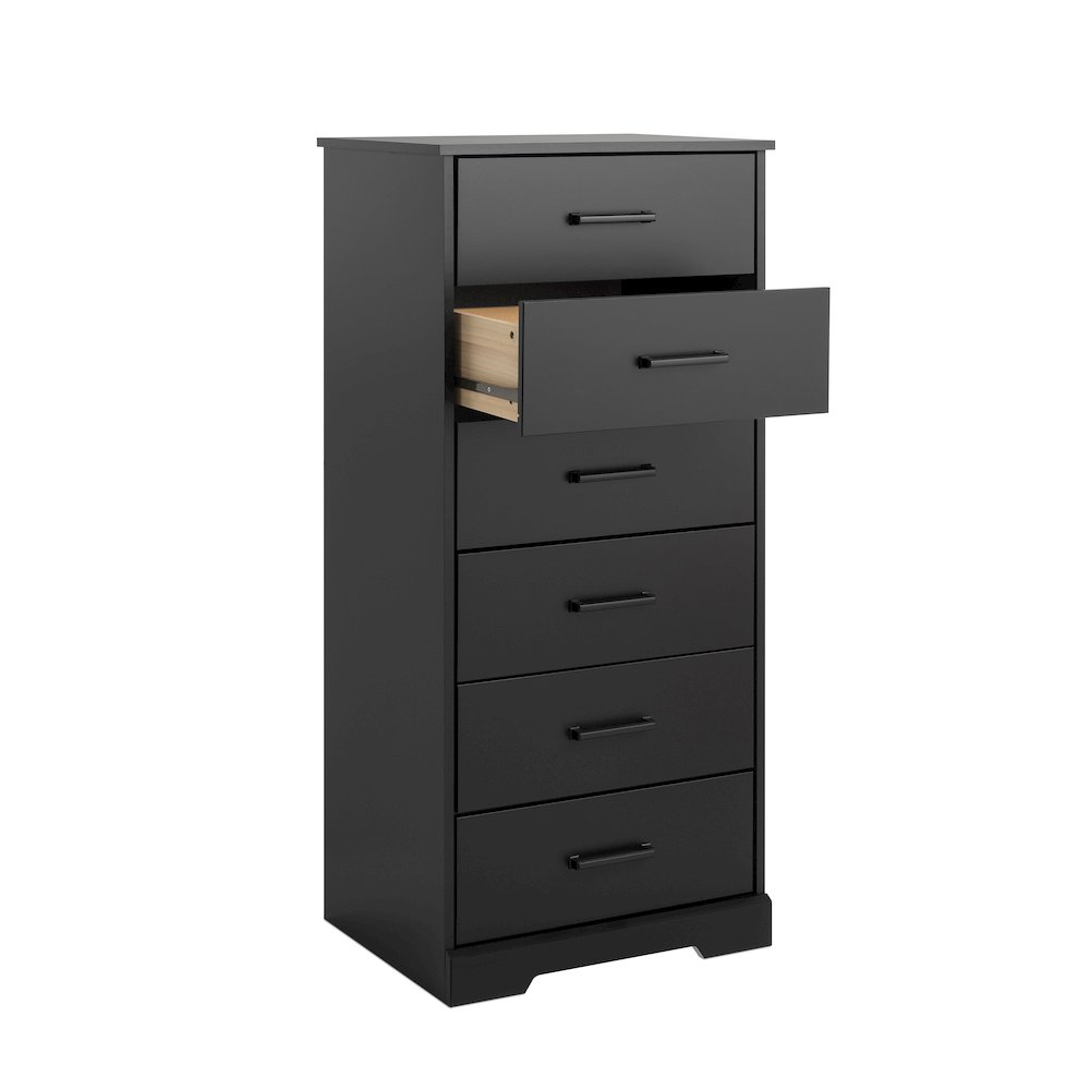 Rustic Ridge Black 6 Drawer 18.5"D x 23.75"W x 51.5"H Dresser. Picture 10