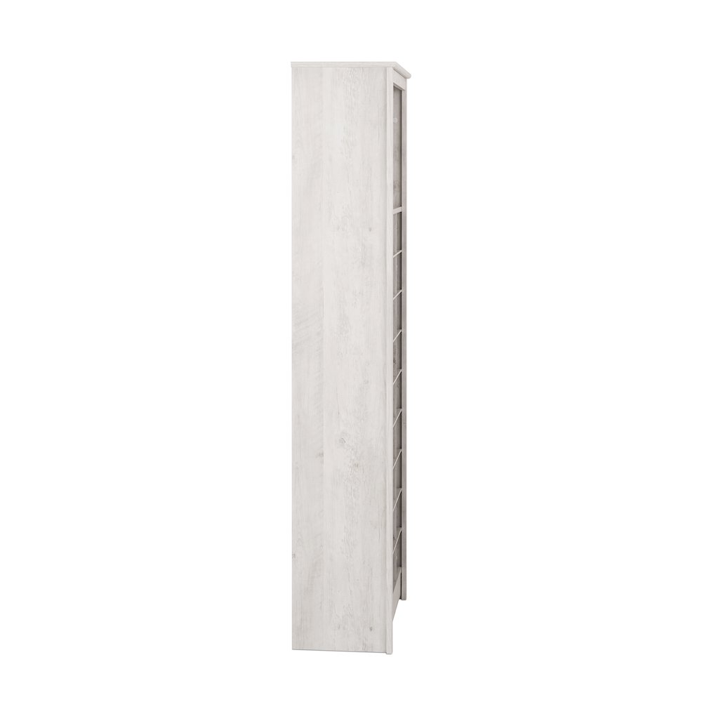 Washed White Shoe Cabinet, Storage Cabinet, Display Cabinet 13"D x 26"W x 72.5"H. Picture 11