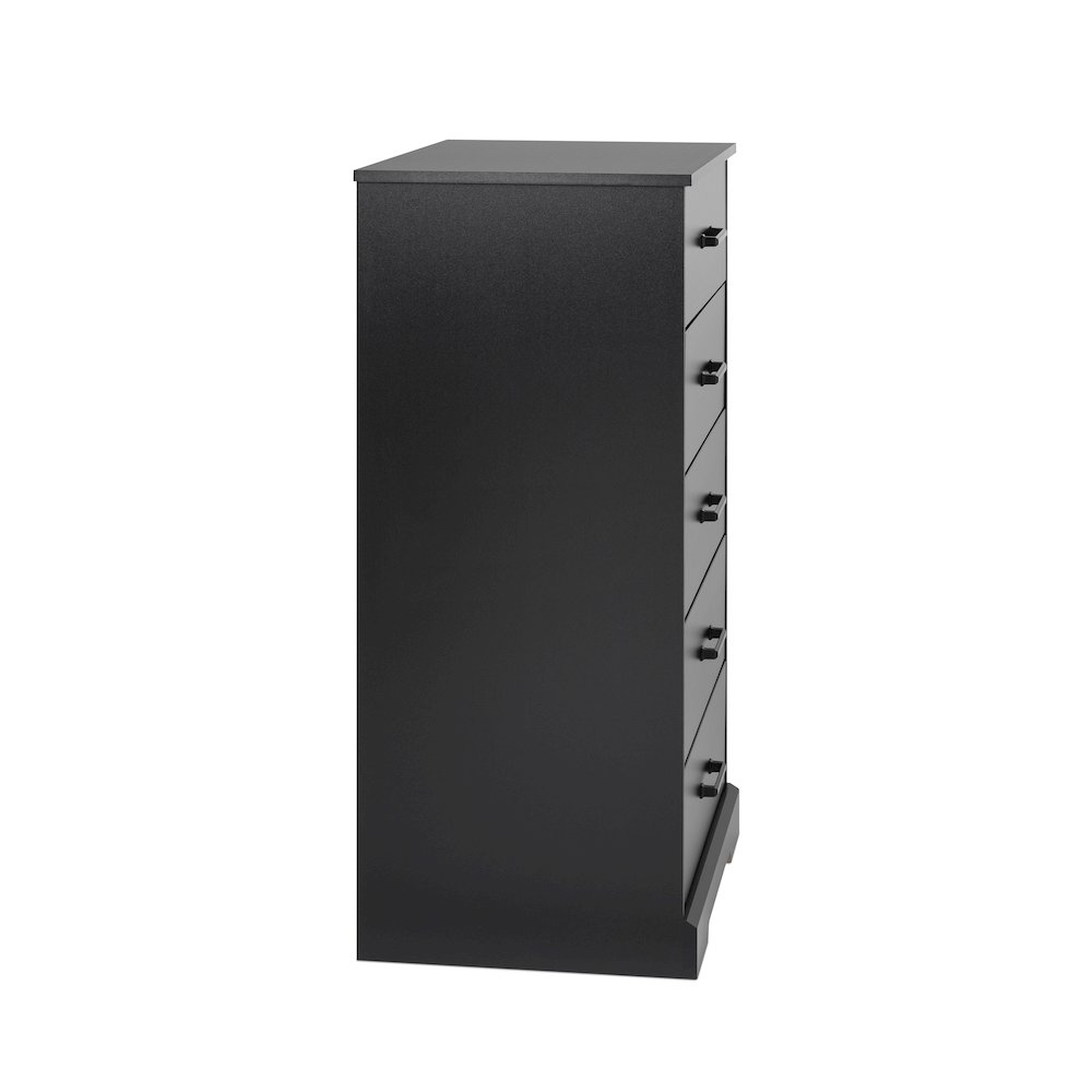 Rustic Ridge Black 5 Drawer 18.5"D x 27.5"W x 43.5"H Dresser. Picture 11