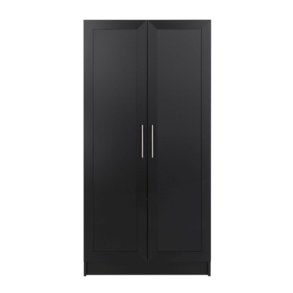 Elite Accent Cabinet with Panel Doors, Black Storage Cabinet, Bathroom Cabinet. Picture 1