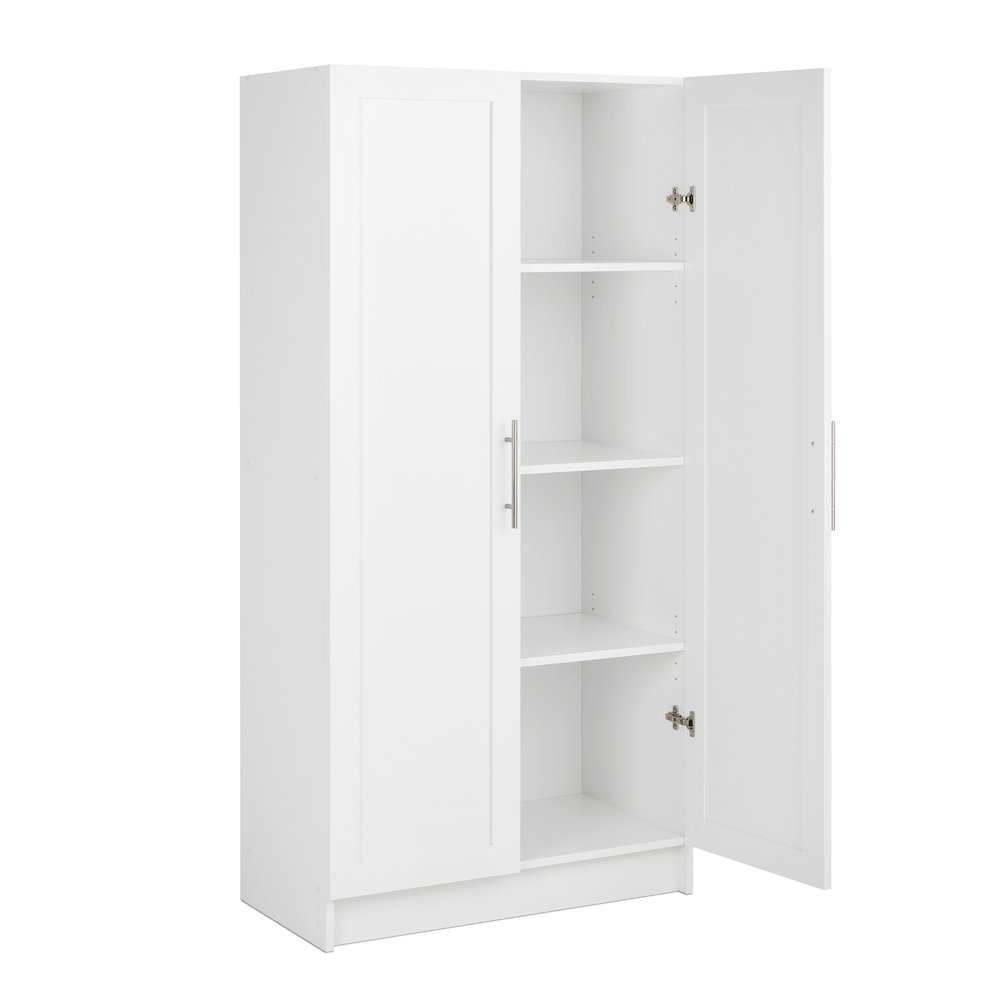 Elite Accent Cabinet with Panel Doors, White Storage Cabinet, Bathroom Cabinet. Picture 11