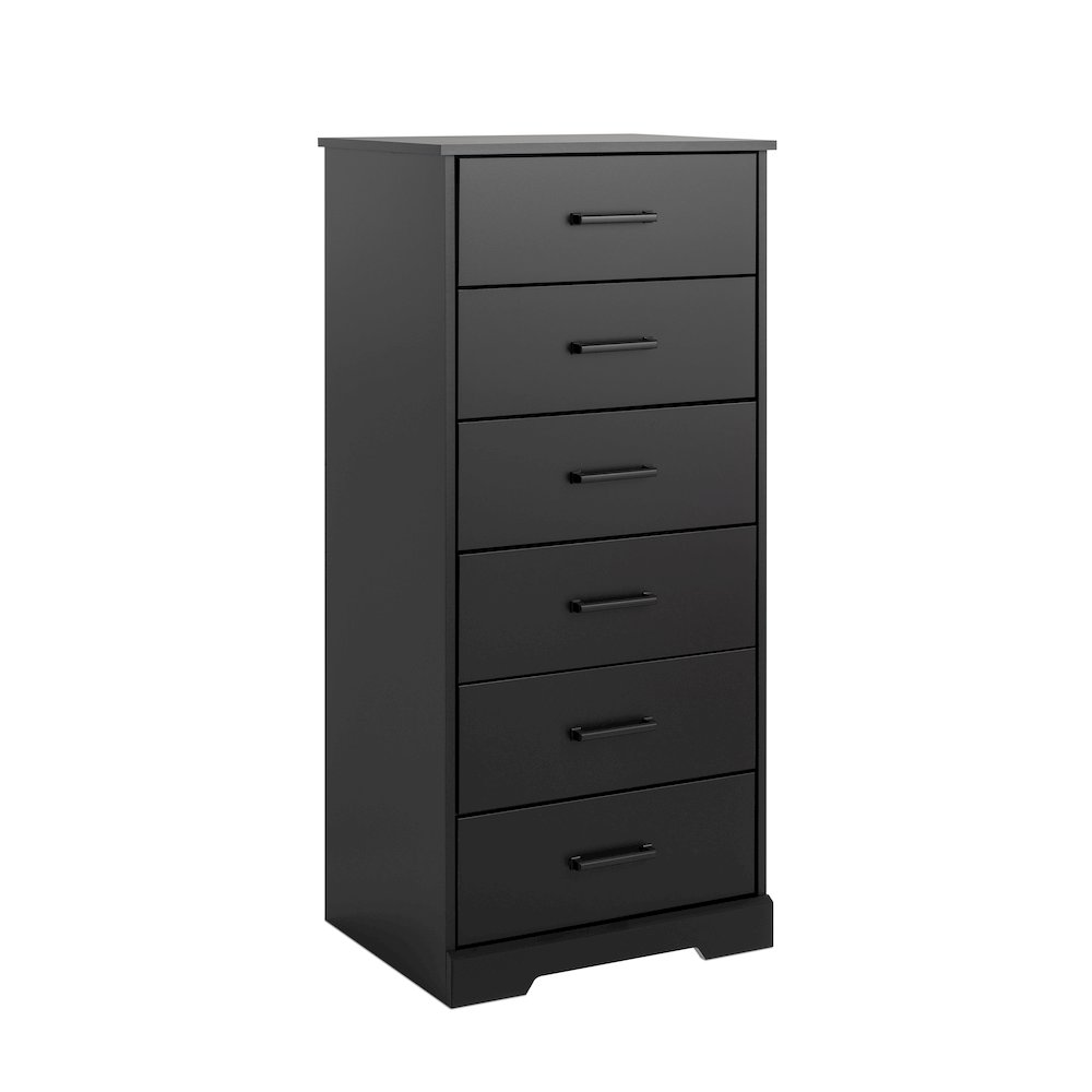 Rustic Ridge Black 6 Drawer 18.5"D x 23.75"W x 51.5"H Dresser. Picture 2