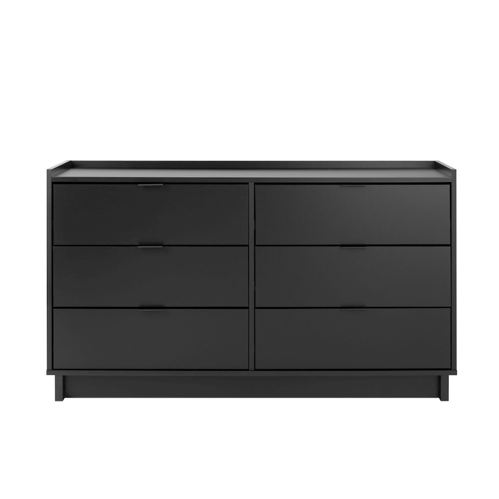 Simply Modern Black 6 Drawer 52.5" W Dresser. Picture 1