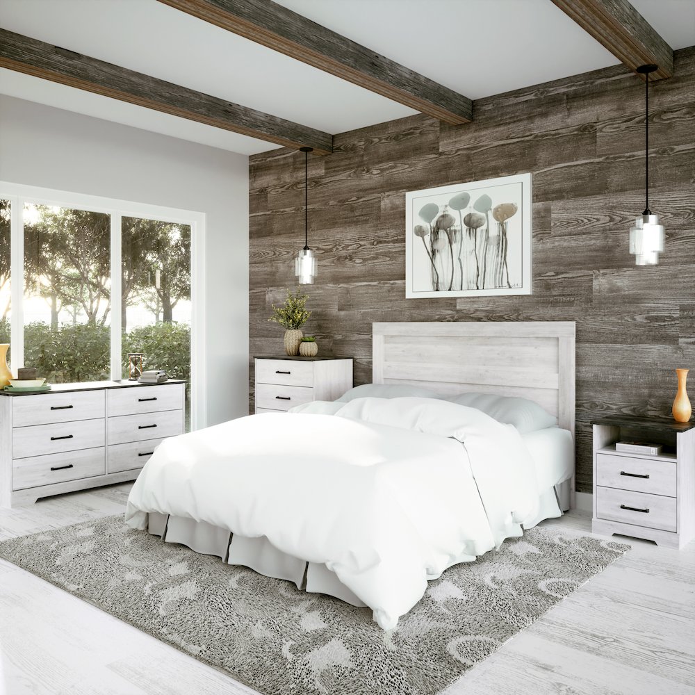 Chest, Wooden Bedroom Dresser with 4 Storage Drawers, 18.25in x 27.5in x 35.5in. Picture 5