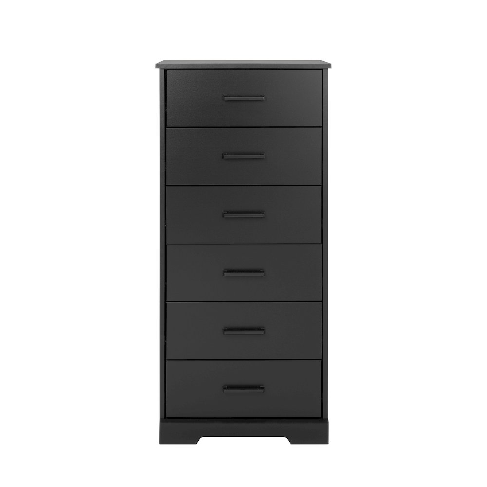 Rustic Ridge Black 6 Drawer 18.5"D x 23.75"W x 51.5"H Dresser. Picture 1