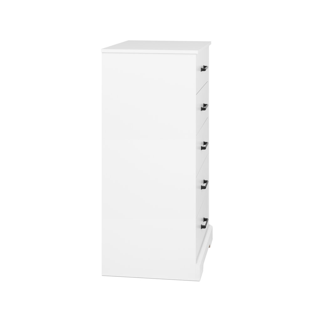 Rustic Ridge White 5 Drawer 18.5"D x 27.5"W x 43.5"H Dresser. Picture 11
