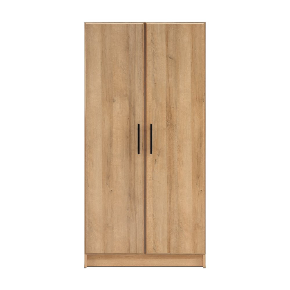 Elite 32 inch Storage Cabinet, 16" D x 32" W x 65" H, Oak. Picture 1