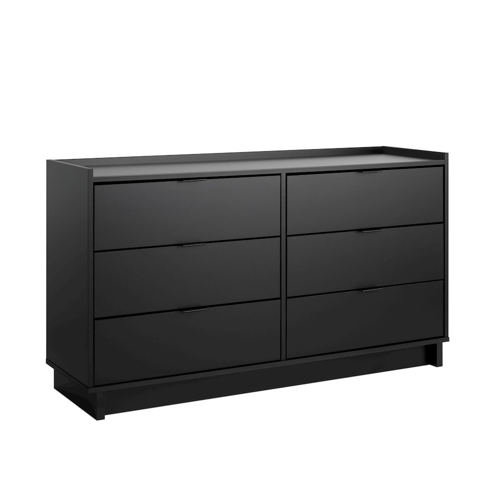 Simply Modern Black 6 Drawer 52.5" W Dresser. Picture 2