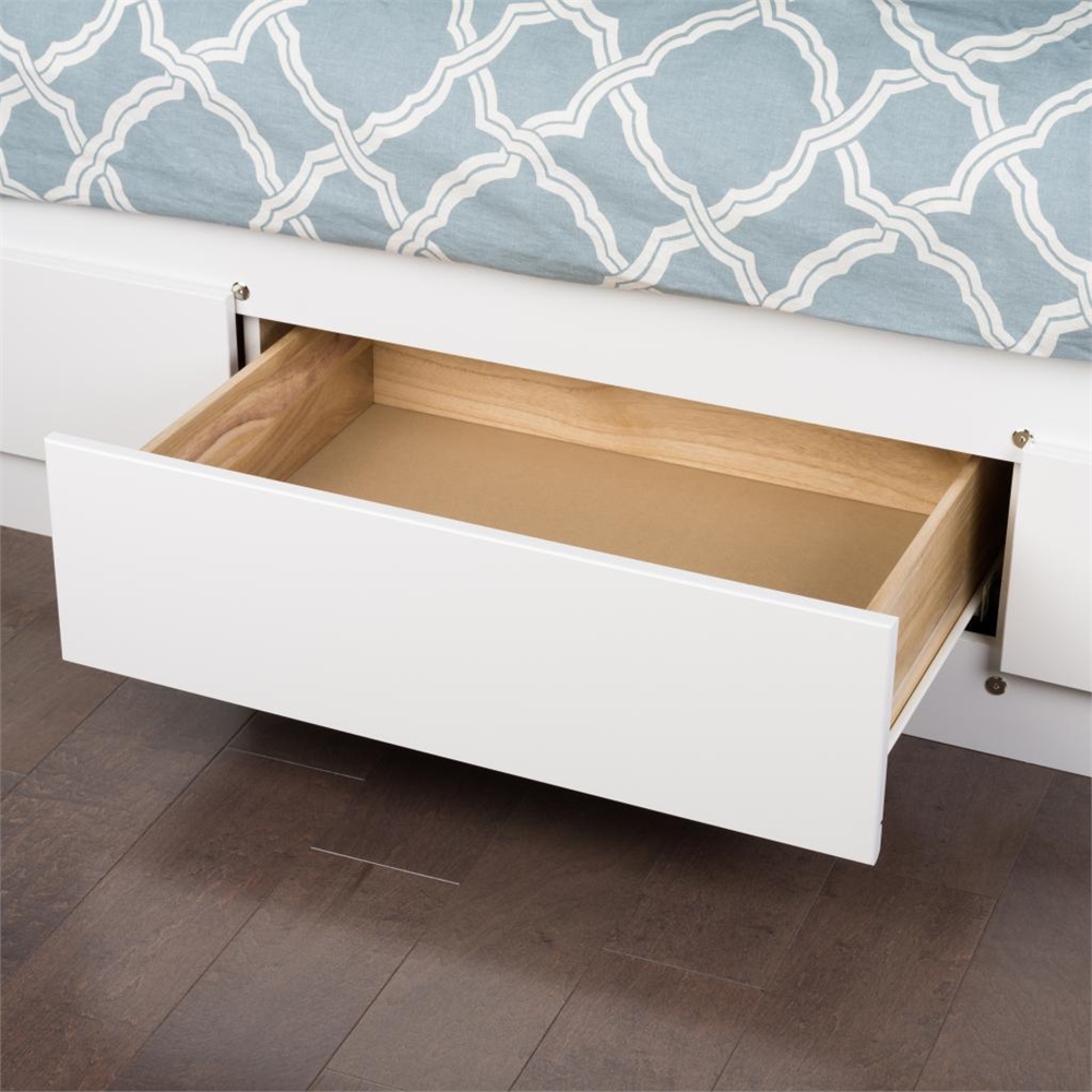White Queen Mate’s Platform Storage Bed with 6 Drawers. Picture 3