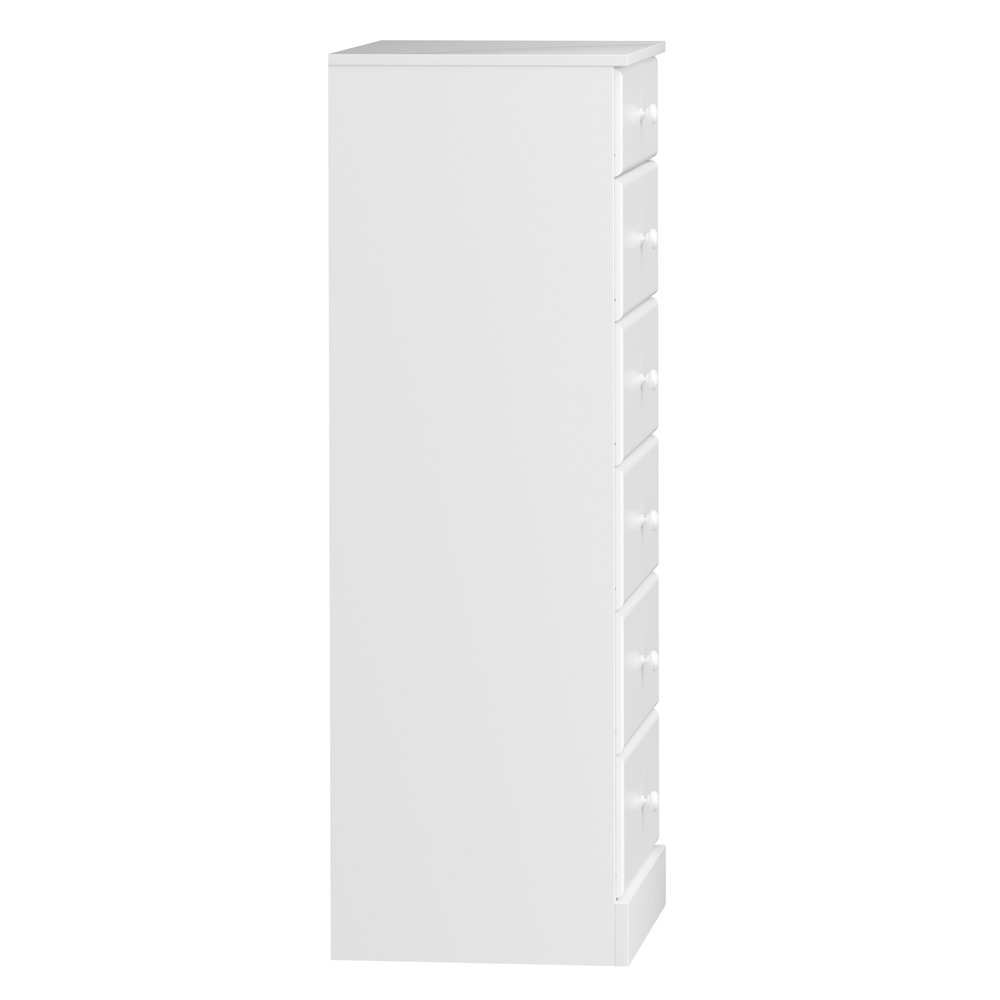 Astrid 6-Drawer Tall Chest, White. Picture 10