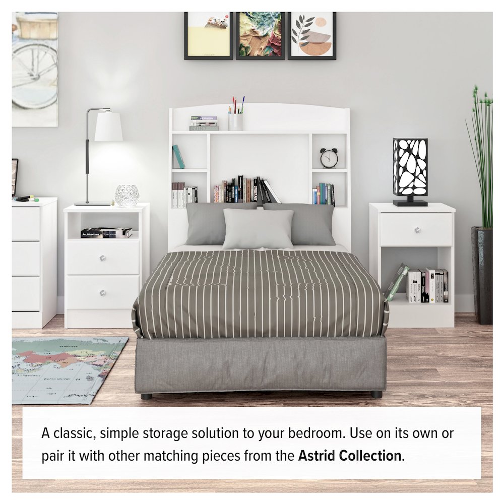 Astrid 6-Drawer Tall Chest, White. Picture 19