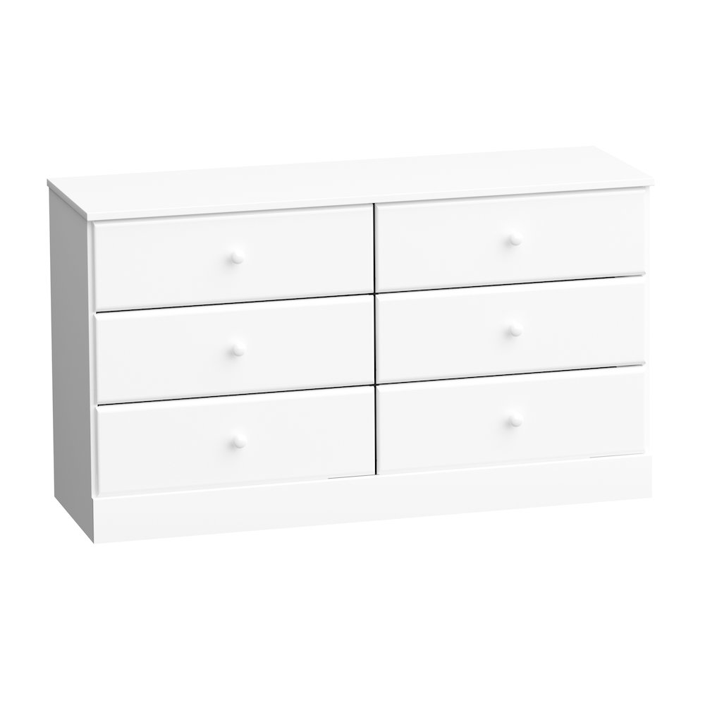 Astrid 6-Drawer Dresser, White. Picture 2