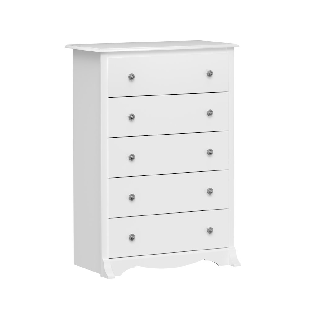 Monterey 5-Drawer Chest, White. Picture 3