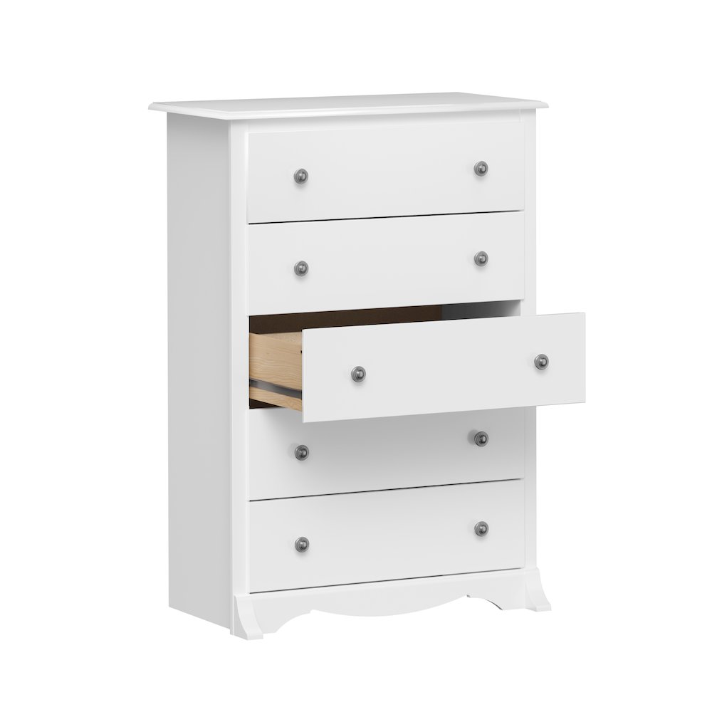 Monterey 5-Drawer Chest, White. Picture 12