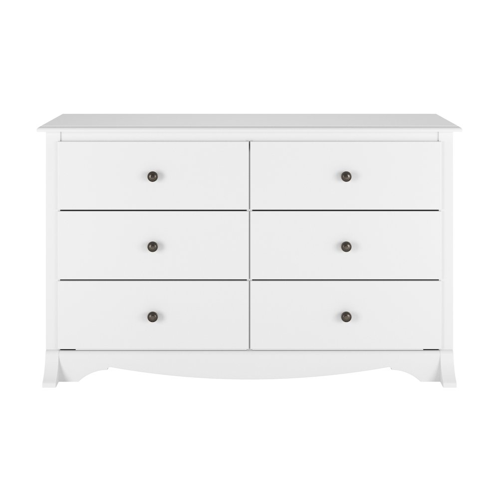 White Monterey Children’s 6 Drawer Dresser. Picture 2