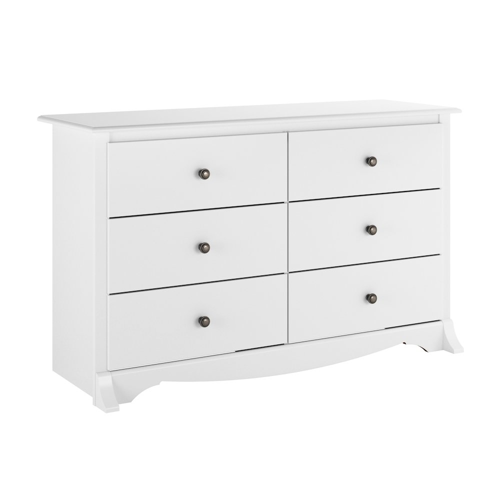 White Monterey Children’s 6 Drawer Dresser. Picture 3