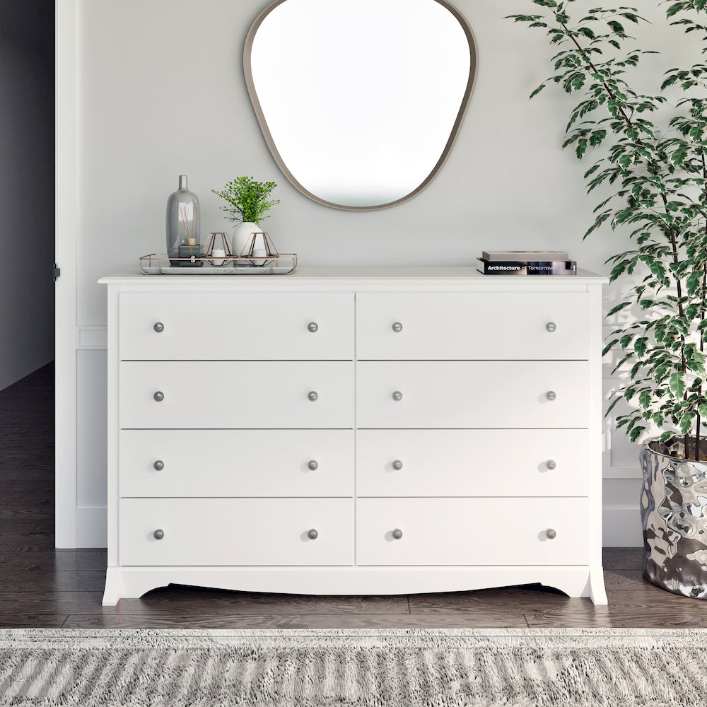 Prepac Monterey 8-Drawer Dresser, White. Picture 6