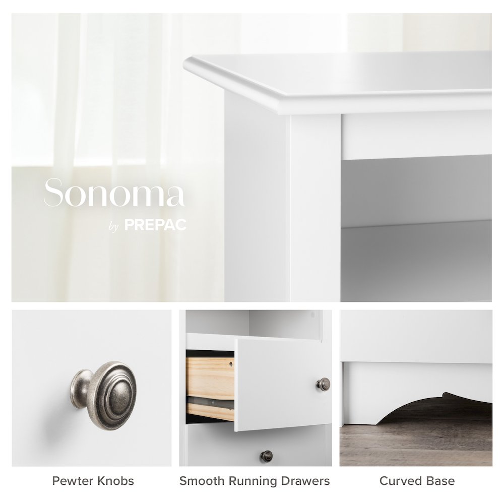 Prepac Monterey 8-Drawer Dresser, White. Picture 8