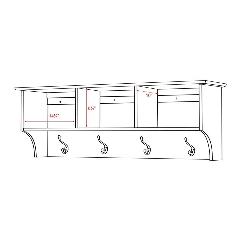 White Entryway Cubbie Shelf. Picture 4
