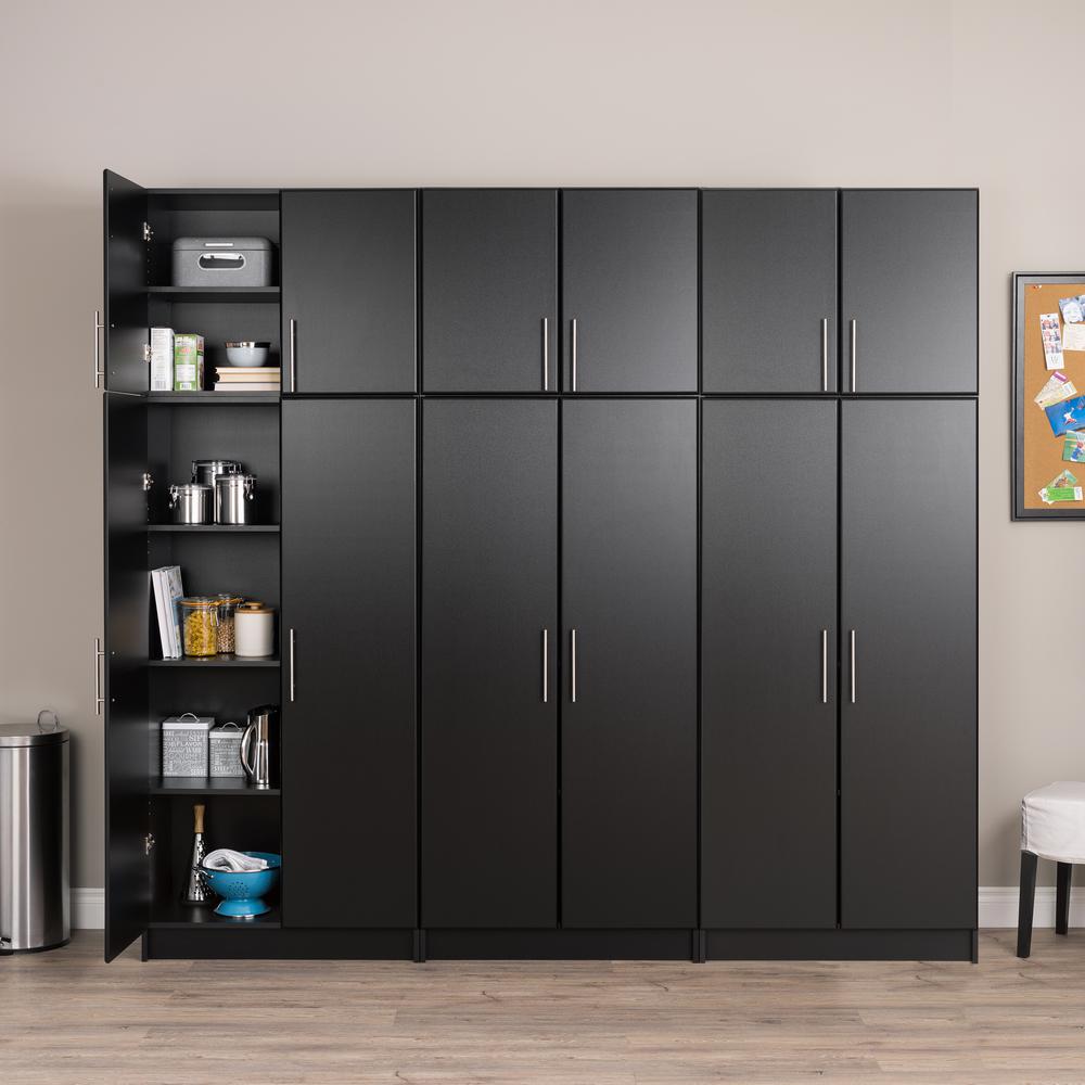 Elite 96" Storage Cabinet Set D - 6 pc - Black. Picture 2
