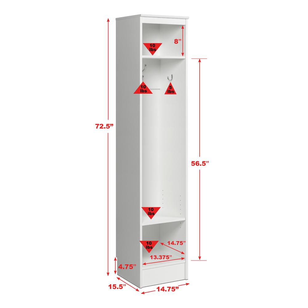 Narrow Entryway Organizer, White. Picture 4