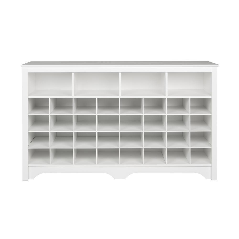 60 inch Shoe Cubby Console , White. Picture 8