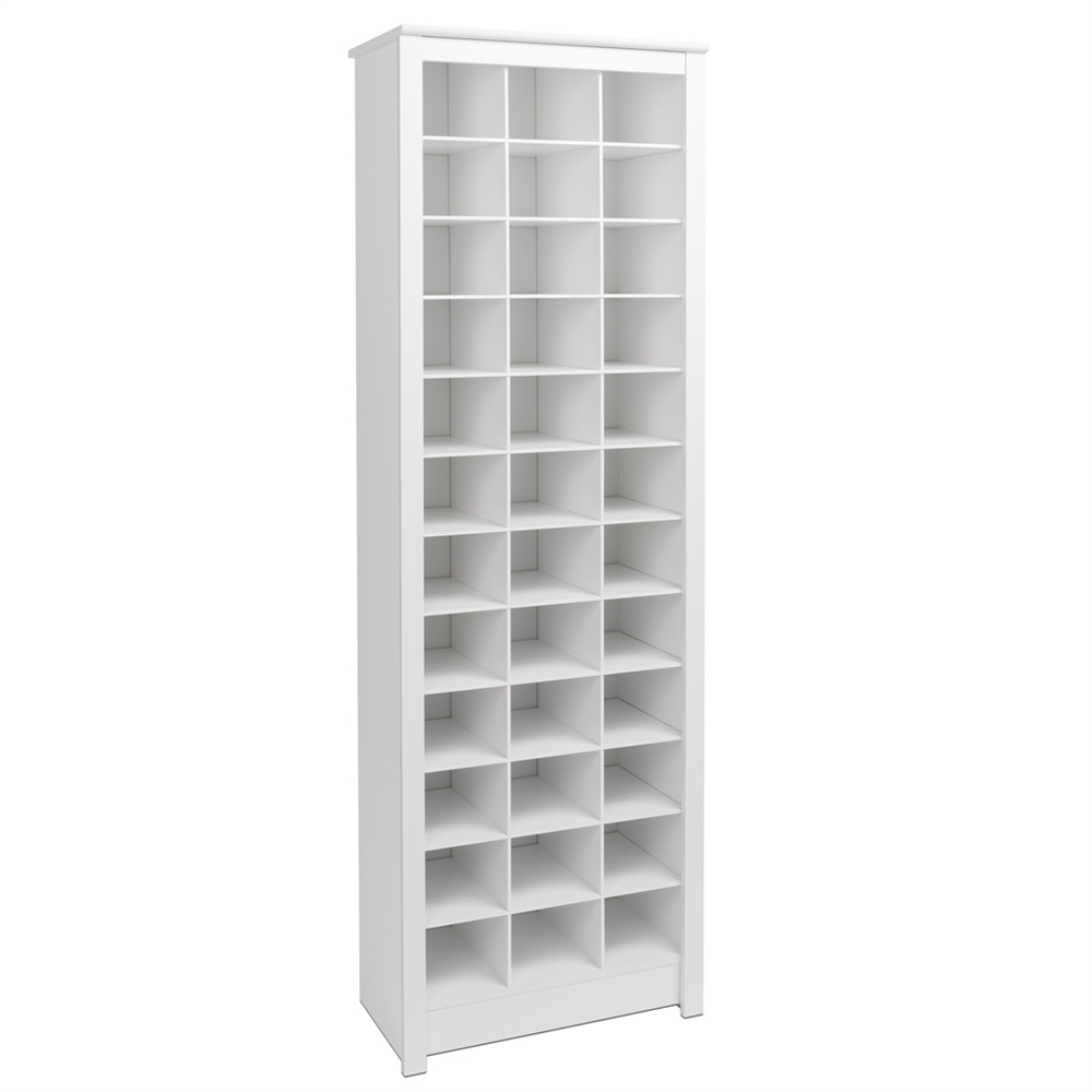 Space-Saving Shoe Storage Cabinet, White. Picture 1