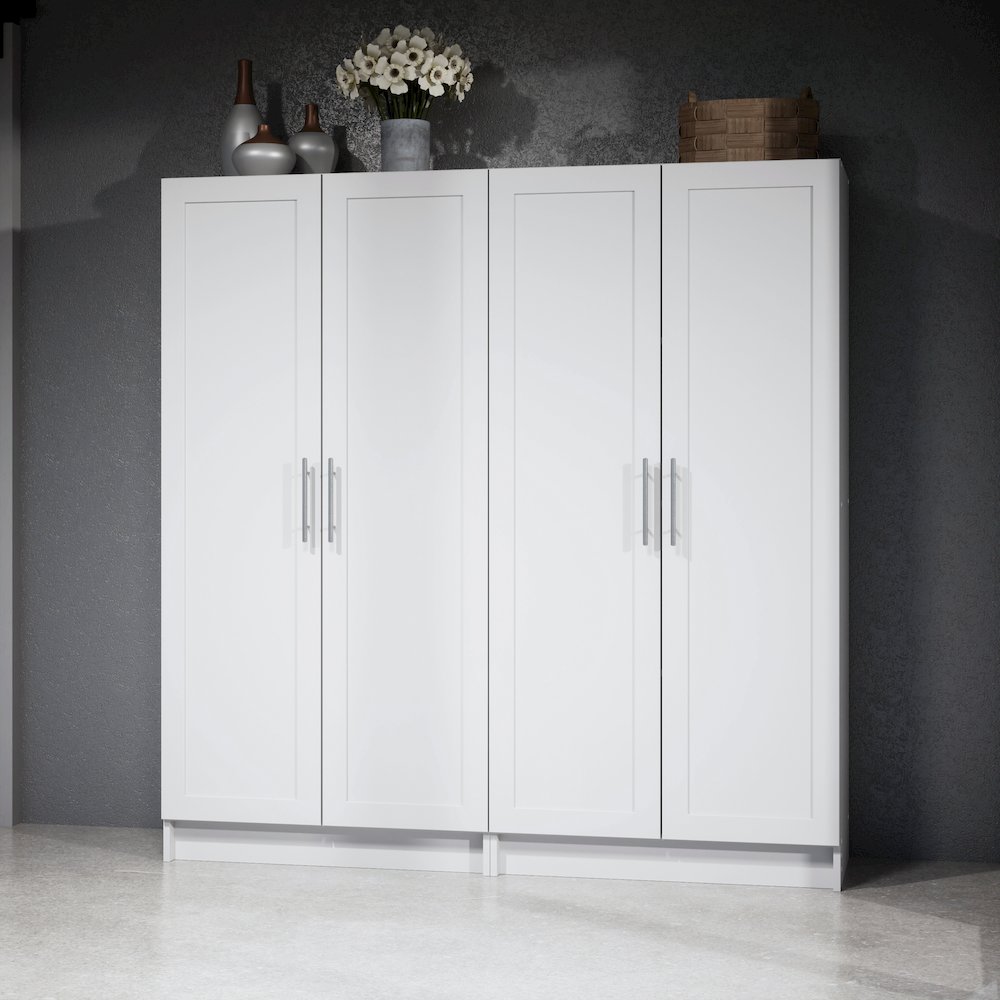 Elite Accent Cabinet with Panel Doors, White Storage Cabinet, Bathroom Cabinet. Picture 6