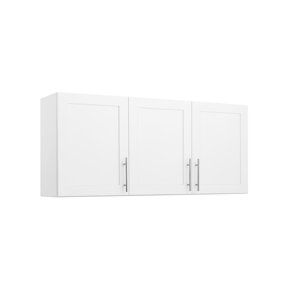 Elite 54" W Wall Cabinet White Engineered Wood Cabinet with Panel Doors. Picture 1