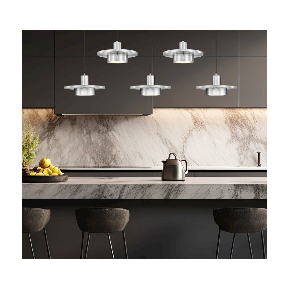 Z-Lite 5 Light Linear Chandelier, Brushed Nickel. Picture 7