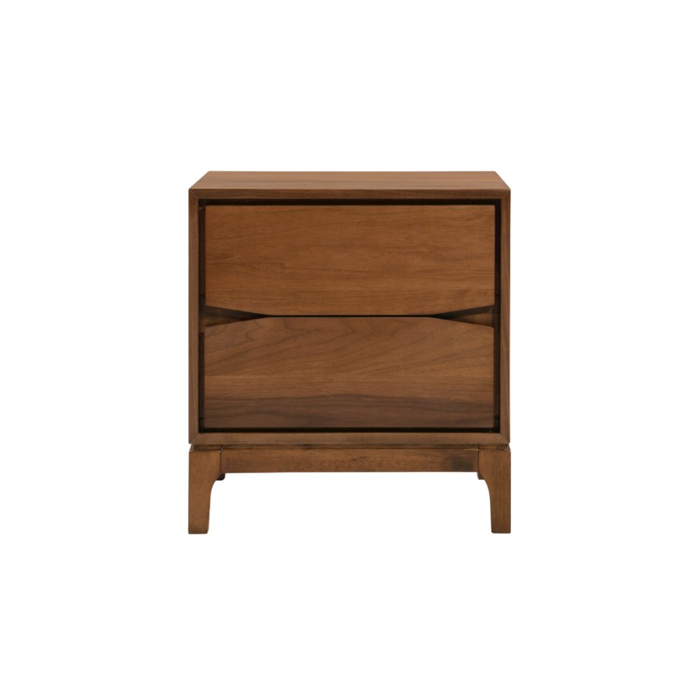 Monte Wooden Night Stand In Walnut Color. Picture 2