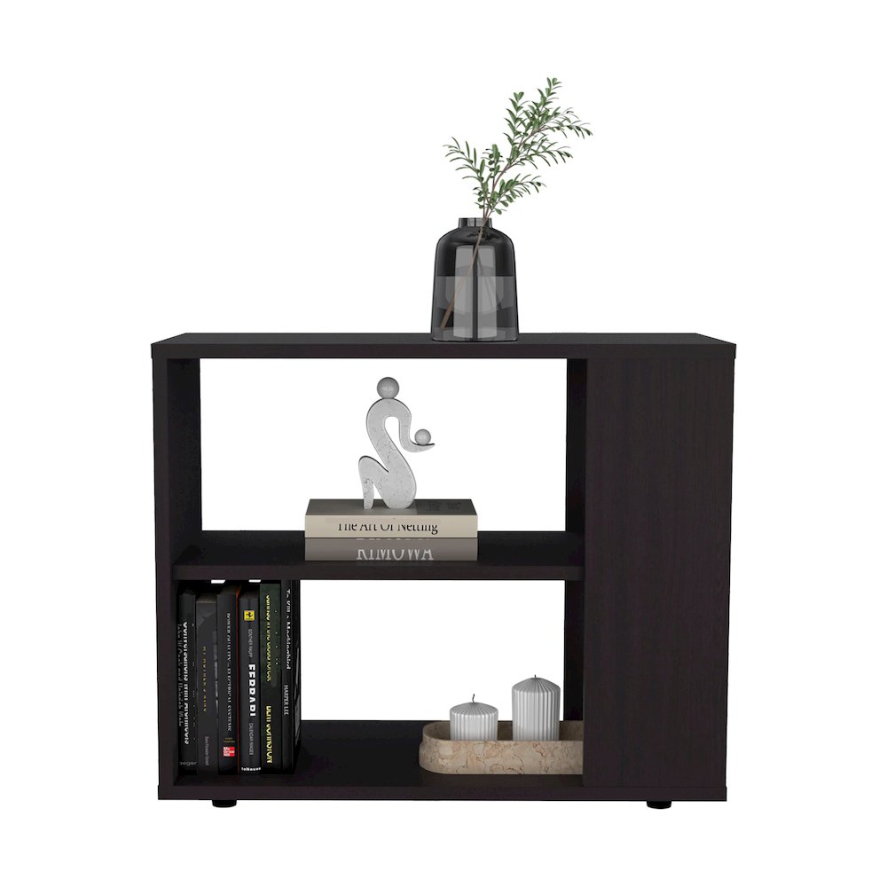 Cavalero Sideboard Table, 4 Legs, 2 Shelves, Black Wengue. Picture 2