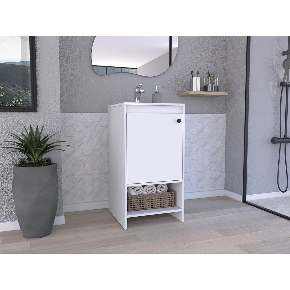 Braavos Bathroom Vanity - White. Picture 5