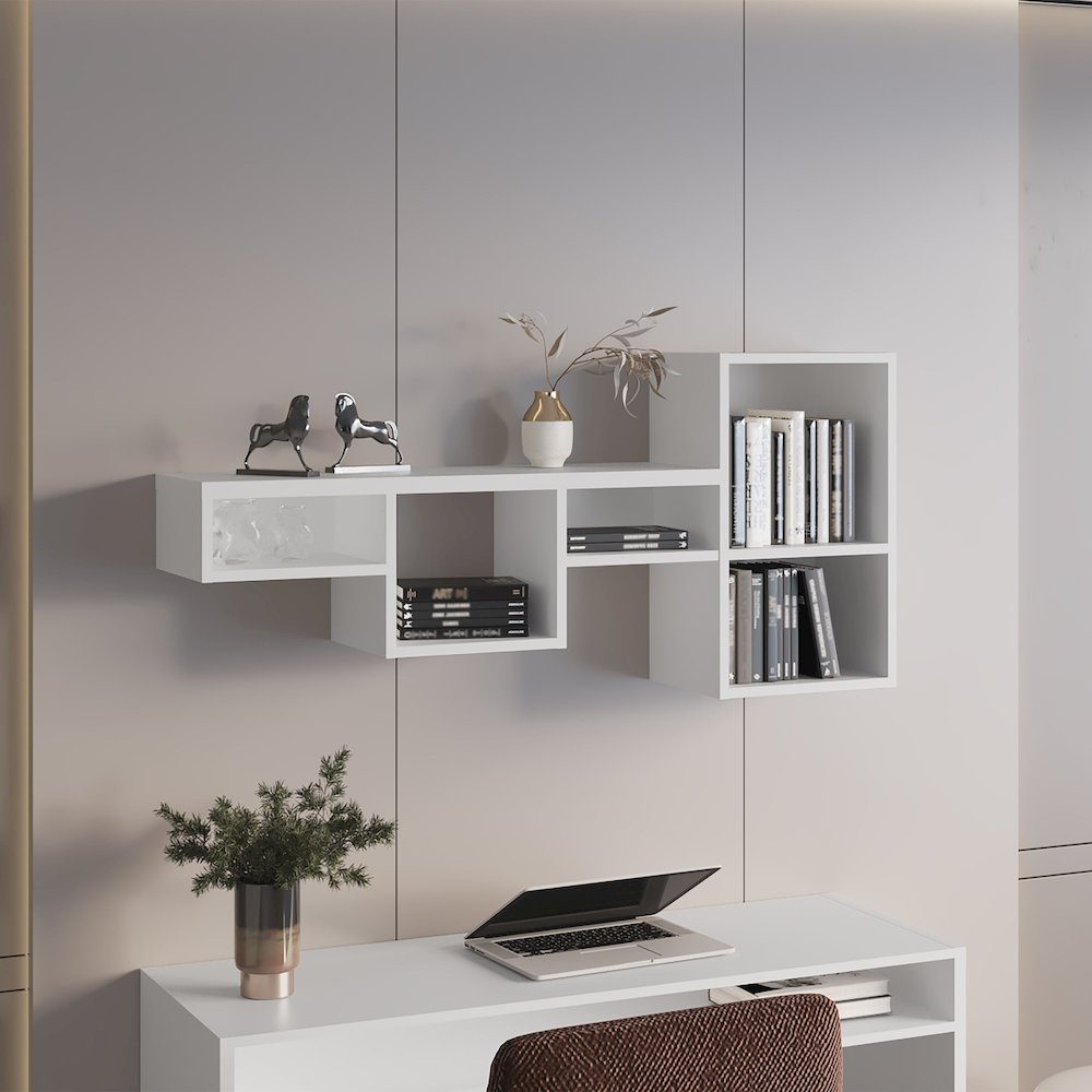 Norman Shelf, 7 Shelves, White. Picture 6